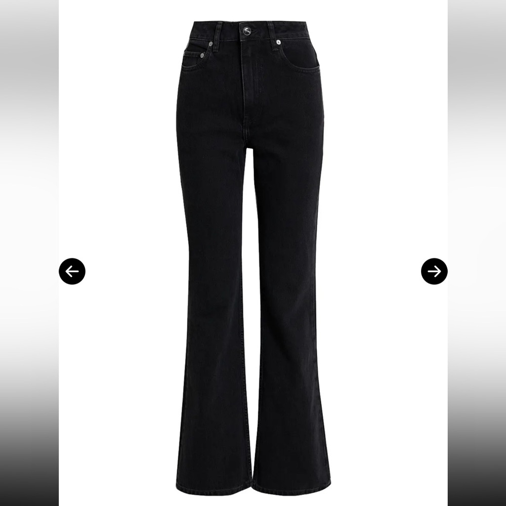 GANNI Betzy High Rise Bootcut Jeans in Black Size 25 NWT